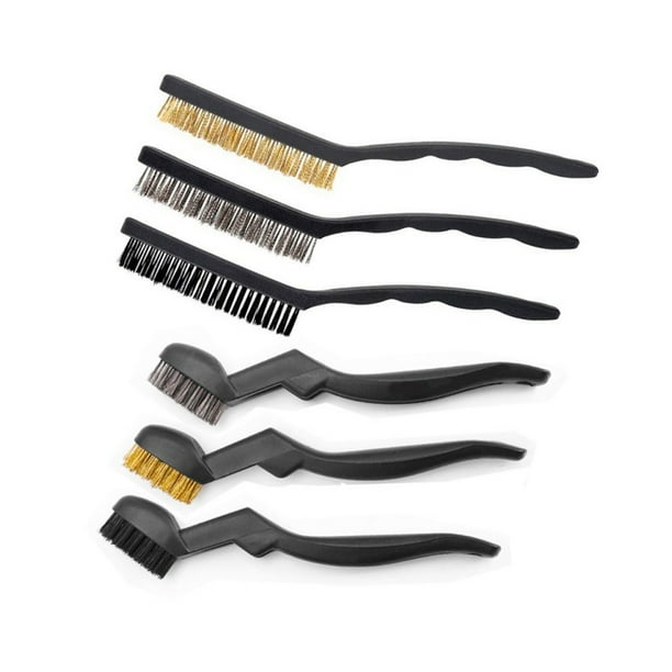 braveheart 6 Pieces Metal Wire Brush Portable Handled Heavy Duty Ergonomic Reusable Washable