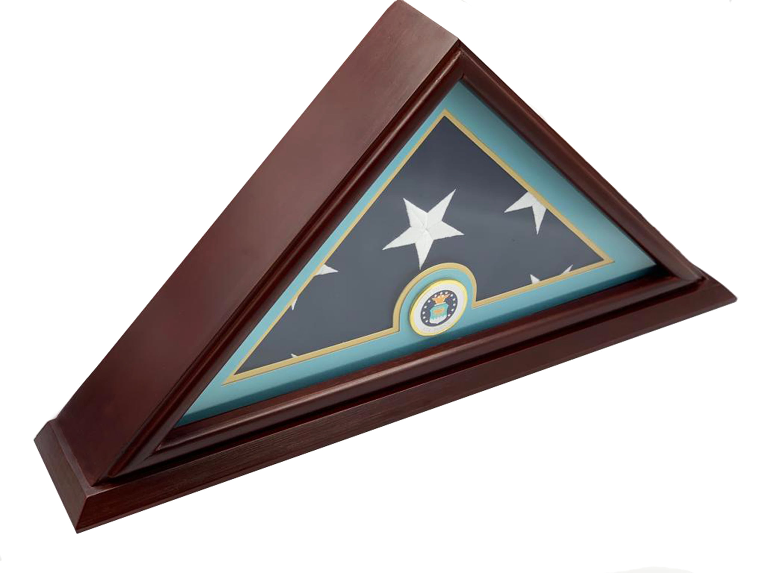 U.S Navy Memorial Flag Display Case Stand For 5X9.5 Flag Folded 