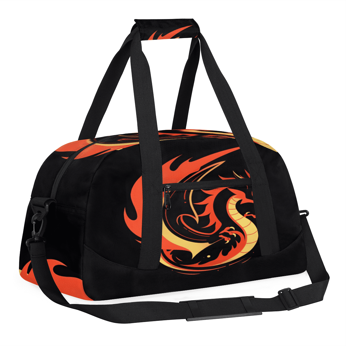Herdesigns Dragon Sports Duffle Bag for Women & Men, Funny Gym Bag Dance Bag Overnight Bag Carry On Weekender Travel Bag