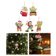 thumbnail image 5 of Adorno colgante de árbol de Navidad con forma de hombre de jengibre, decoración navideña creativa de madera, colgante para puerta de centro comercial, corona de festival interior, 5 of 5