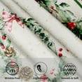 thumbnail image 4 of Christmas Holly Round Tablecloth Winter Snowflake Wrinkle Resistant Table Cloth Xmas Red Bird Decor Table Cover for Winter Holiday Home Kitchen Picnic Party 60 Inch, 4 of 8