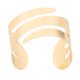thumbnail image 1 of HONMEET De Brazalete Ancho Con Geométrico Abierto En Metal Dorado Para, 1 of 7
