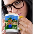 thumbnail image 2 of 3drose, Decorative Bear Wearing Overalls with the Name Henry, 11oz Two-tone Yellow Mug, 2 of 6