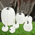 thumbnail image 6 of Mornei 7 Pieces Fake Pumpkins Model Cute Harvest Decorative DIY Small Rustic Artificial White, 6 of 7