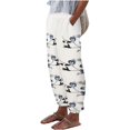 thumbnail image 1 of Pantalones de verano para mujer, informales, cómodos, con bolsillos sueltos, de color sólido Pompotops ulkah939179, 1 of 6