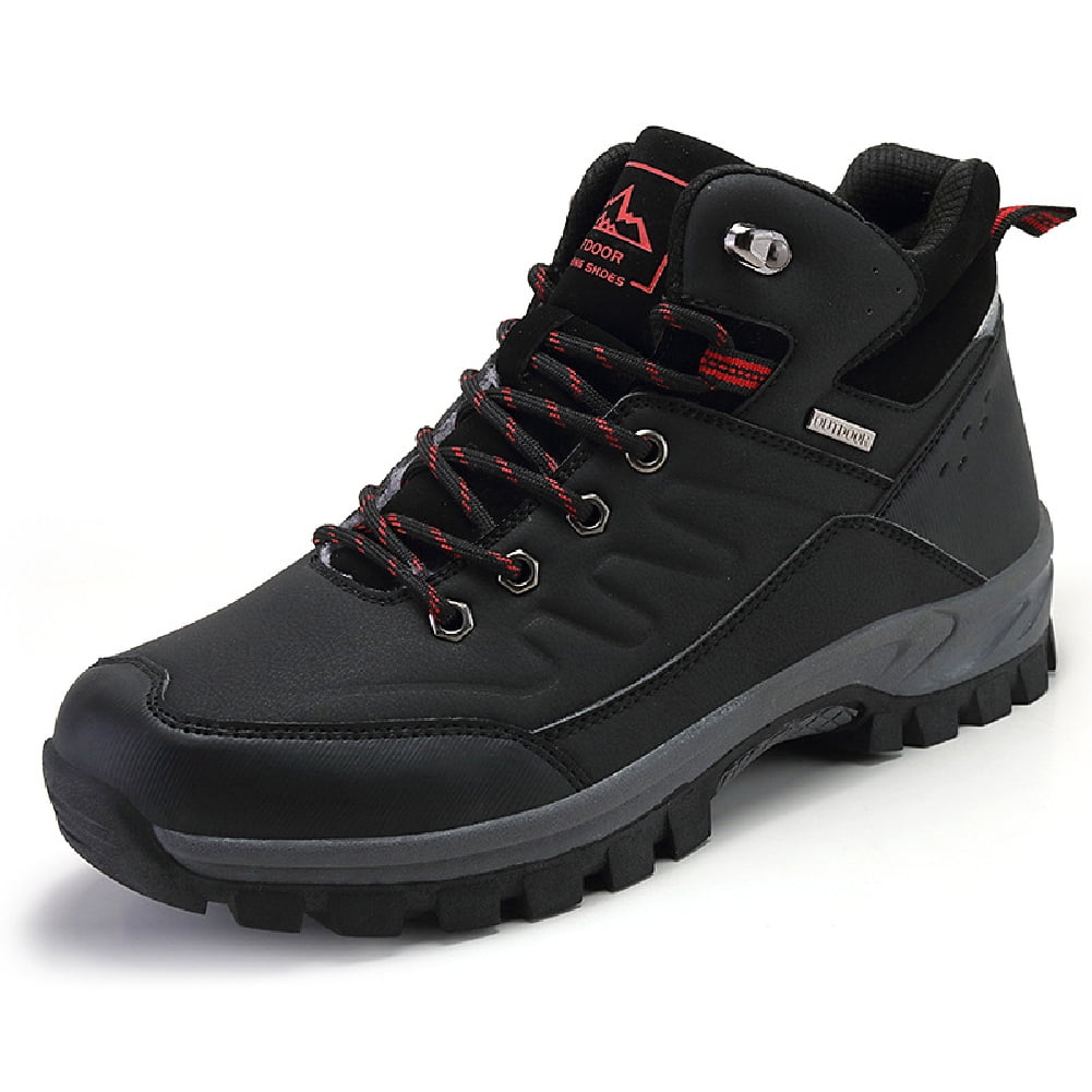 Ecetana Mens Waterproof Hiking Boot Outdoor Anti-Slip Shoes, Black 6 ...