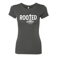 thumbnail image 2 of Wild Bobby Rooted in Christ Inspirational/Christian Women Slim Fit Junior Tee, Dark Grey, X-Large, 2 of 5