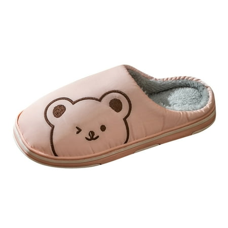 

Slippers For Women 2022 Ladies New Baotou Slippers Autumn And Winter Home Use Indoor Non Slip Cute Couples Warm Cotton Slippers