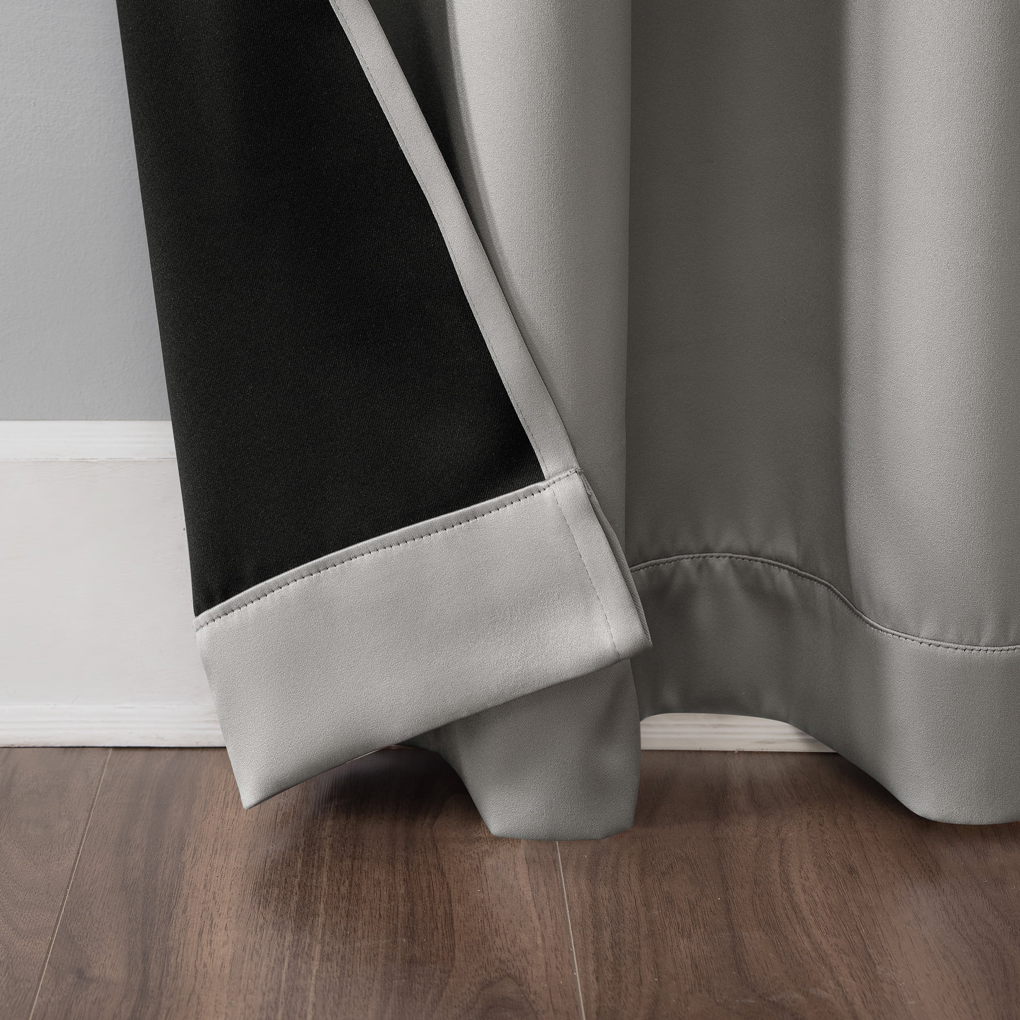 Sun Zero Avery Total 100% Blackout Grommet Curtain Panel, 40" x 96", Silver