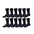thumbnail image 4 of 12 Pairs Yacht & Smith Black Men's Diabetic King Size Crew Socks,13-16, 4 of 4