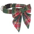 thumbnail image 4 of Collar de Perro Navideño ADOGGYGO con Pajarita Verde a Cuadros Ajustable Talla S, 4 of 4