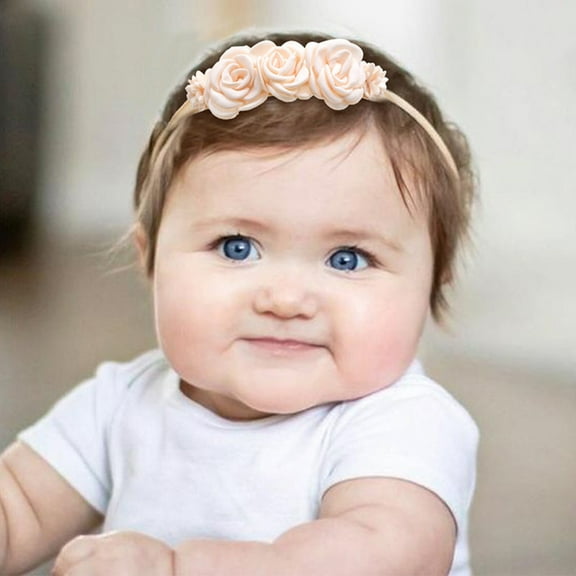 Elegant Floral Baby Girl Headbands with Soft Stretchy Nylon for Toddler Hair Accessories
