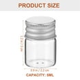 Goilinor 12PCS Transparent Glass Storage Bottles Sealed Food Can Jar