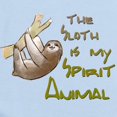 thumbnail image 2 of CafePress - The Sloth Is My Spirit Animal Body Suit - Long Sleeve Cotton Baby Bodysuit, 2 of 4