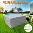 thumbnail image 3 of Funda para mesa de patio Dinheiro plateada, funda Oxford 210D para caja de terraza, funda para mesa de exterior, funda impermeable para muebles para sofá, mesa de centro y sillas, 3 of 6