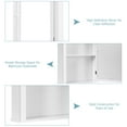 thumbnail image 5 of Giantex Bathroom Medicine Cabinets, Wall Mount Mirrored Storage Cabinets w/Single Door & Adjustable Shelf, Multipurpose Wooden Organizer for Hallway Living Room Bedroom, White, 5 of 8