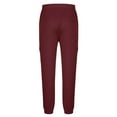 thumbnail image 6 of BXINGOHAI Mens Cargo Pants Cotton Breathable Jogging Pants Drawstring Elastic Waist Tapered Pants Outdoor Athletic Running Pant With 6 Pockets Wine,S, 6 of 6