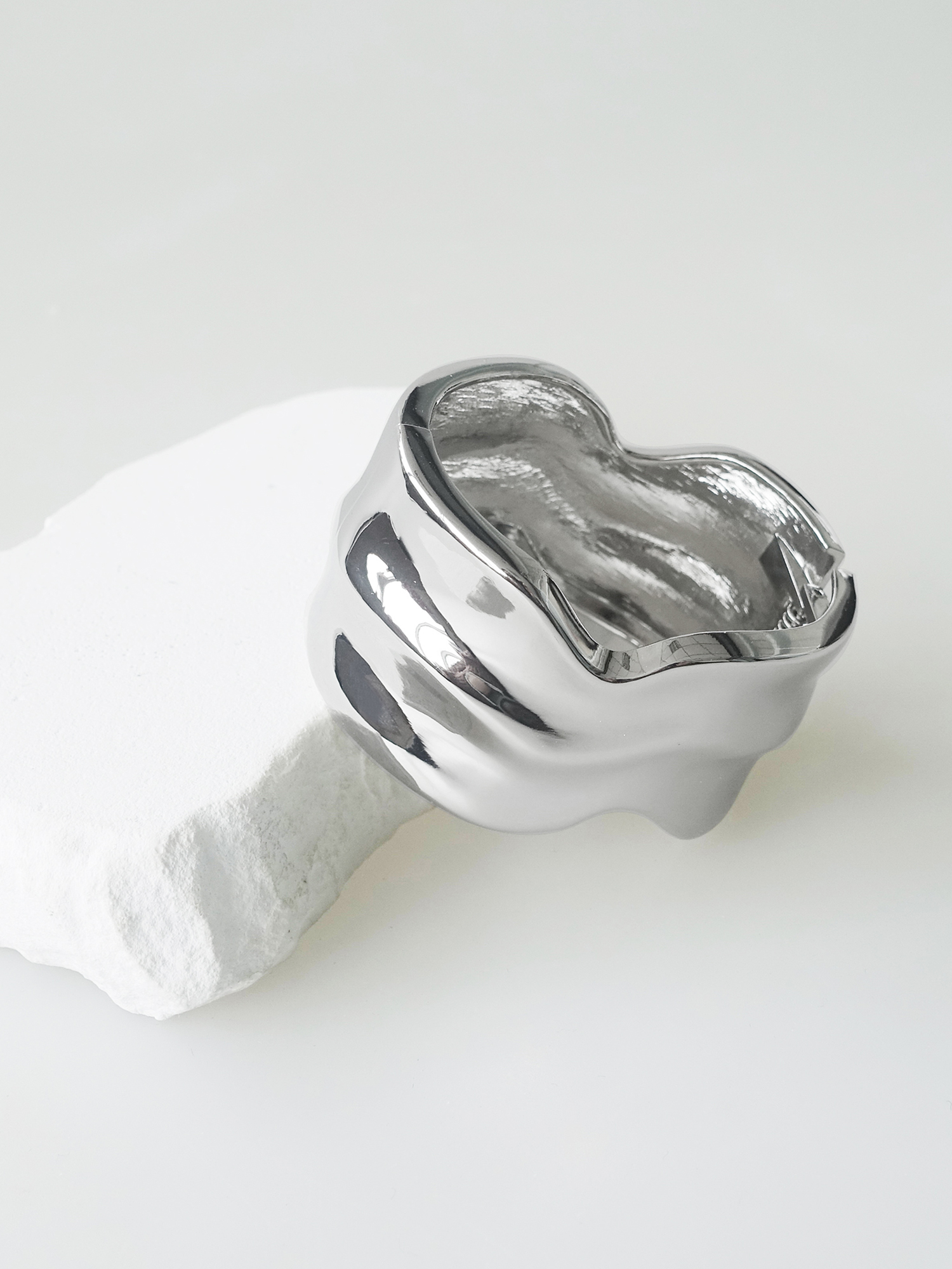 Time and Tru Women's Hinged Cuff Bracelet, Silver-Tone