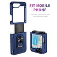 thumbnail image 2 of Dteck for Samsung Galaxy Z Flip 6 Case with Back Screen Protector + Hinge Protection + Finger Ring Metal Kickstand, Heavy Duty Shockproof Rugged Protective Cover for Samsung Galaxy Z Flip 6,Blue, 2 of 8