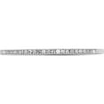 thumbnail image 3 of Sterling Silver Rhodium Plated Diamond Band (Size 8) Made In India qdx139-8, 3 of 5