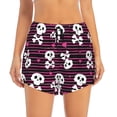 thumbnail image 2 of Wukai skull with hearts Print Women' double-layer Shorts for Athletic Gym Running Shorts with Phone Pockets-Small, 2 of 7