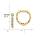 thumbnail image 3 of Auriga Fine Jewelry 14k Yellow Gold Diamond Hinged Hoop Earrings for Women, 3 of 5