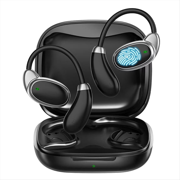 V18 Language Translator Earbuds 150 Languages High Accuracy AI Wireless Instant Translator Device BT Earphones Black