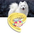 thumbnail image 4 of ZOUSSIQI Beautiful Flower Pet Pulling Rope Puppy Dog Pulling Cable Leash (Yellow) CW2519#590, 4 of 11