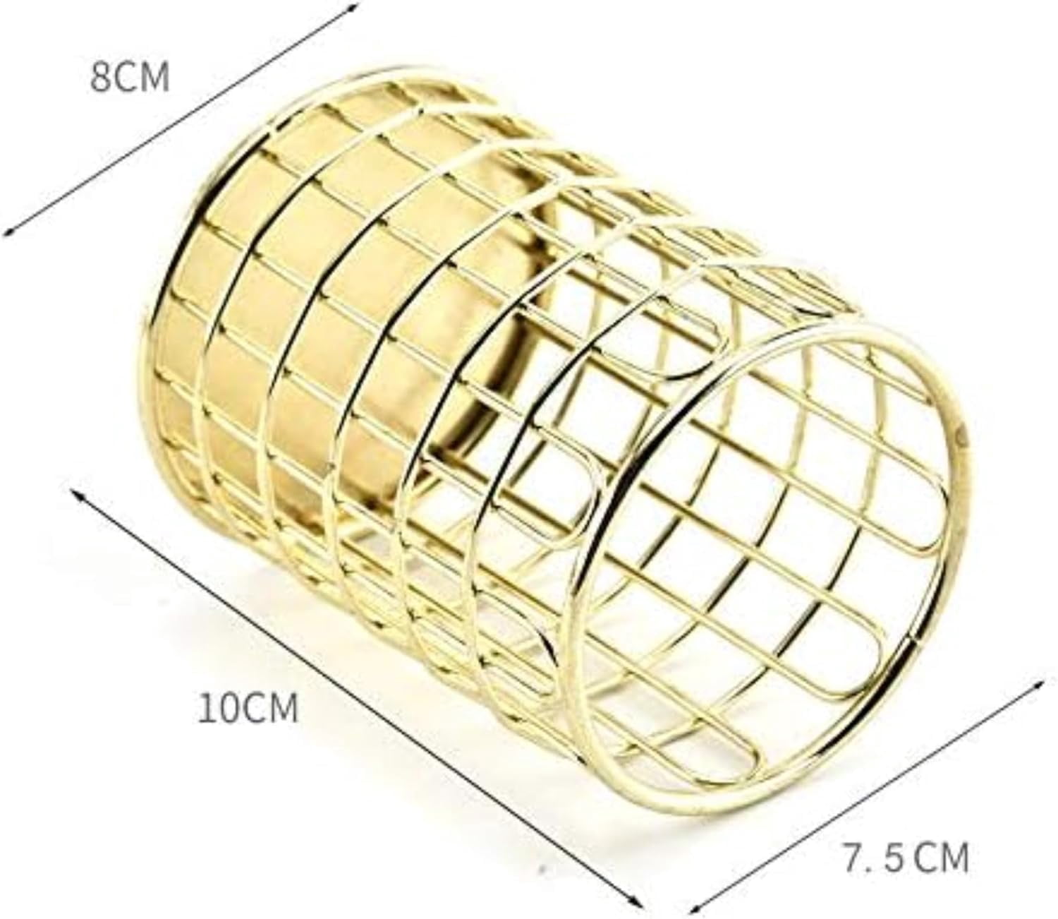 ABPETE Pencil Cup,Pen Holder, Wire Metal Pencil Holder, Decorative Desk Storage Organizer Container for Stationery and Desk Accessories (Gold 2,2-PACK)