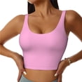 thumbnail image 1 of Fotbe Pink Sujetador Deportivo Largo sin Aros para Mujer con Almohadillas y Soporte Medio, Transpirable y Absorbente, Camiseta Tipo Chaleco o Tank Top-Medium, 1 of 8