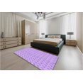 thumbnail image 5 of Ahgly Company Machine Washable Indoor Round Transitional Purple Area Rugs, 6' Round, 5 of 7