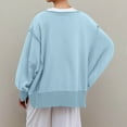 thumbnail image 4 of HOWPAY Graphic Sweatshirts for Women Oversized Crew Neck Long Sleeve Drop Shoulder Vintage Casual Loose Fit Pullover Tops Fall Y2k Clothes Blue L, 4 of 4