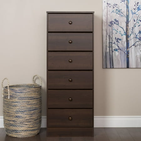 Prepac Astrid 6 Drawer Tall Chest Rich Espresso Walmart Com