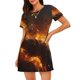 thumbnail image 1 of Fotbe Cool Fire Man Bata de Dormir para Mujer con Estampado, Camisón de Algodón de Manga Corta, Ropa de Dormir Casual, 1 of 6