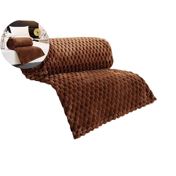 WNFJR Fleece Throw Blanket for Couch or Bed - 3D Jacquard Design - Cozy Soft Lightweight Fuzzy Flannel Blanket for All Seasons