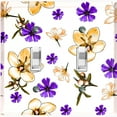 thumbnail image 1 of Metal Light Switch Plate Cover Purple Yellow Flowers Rosemary White FLW050, 1 of 13