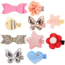10 Pcs Hair Bobby Pins Children's Clip Set Toddler Accessories Cute Clips Bow Side