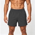 thumbnail image 6 of Men's Workout Running Shorts Quick Dry Active 4 Inches Shorts with Zipper Pockets, Lightweight, Breathable Black, 6 of 6