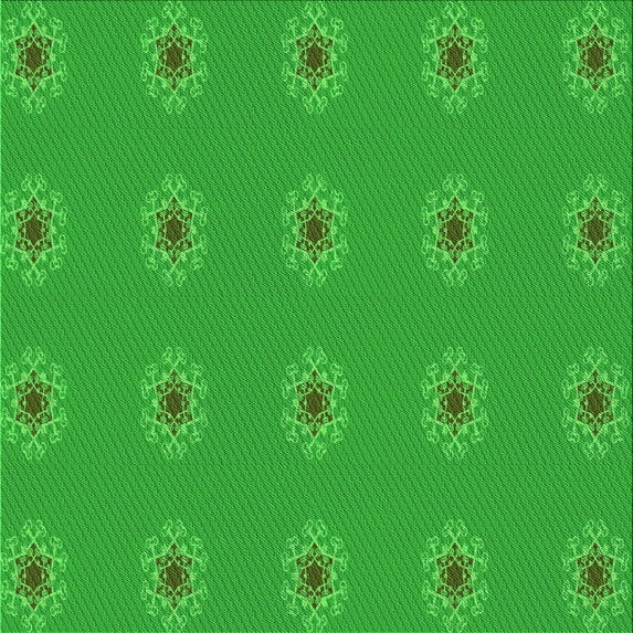 Ahgly Company Machine Washable Indoor Square Transitional Lime Green Area Rugs, 6' Square