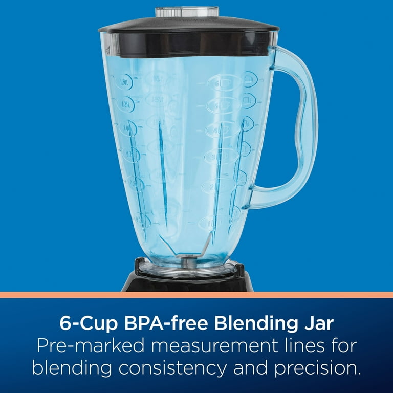 Oster 6 Cup Blender Easy to Clean Smoothie Blender in Black
