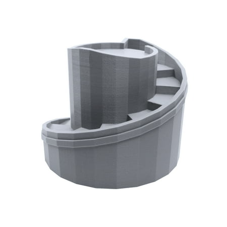 Tower With Staircase, Terrain Scenery for Tabletop 28mm Miniatures Wargame, 3D Printed and Paintable, EnderToys