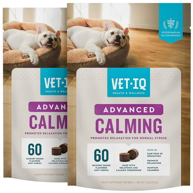 VETIQ Advanced Calming Soft Dog Chews, Hickory Smoke Flavored 60 ct., 2 pk.