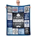 thumbnail image 1 of LHSHID Fathers Day Blanket Gifts for Dad Dad Birthday Gifts Dad Gifts from Daughter Son Gifts for Dad Who Wants Nothing Best Dad Ever Gifts Gifts for Dad Christmas Ideas Throw Blanket 50x60in, 1 of 6