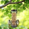 thumbnail image 4 of Urban Deco Wild Bird Feeders for Outdoors Hanging 2 Pack Bird Feeder Squirrel Proof, Finch Feeder for Garden Backyard Decoration (Coffee), 4 of 7