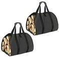 thumbnail image 1 of 2pcs Waterproof Firewood Carrier Bag Large Capacity & Foldable Design, 1 of 5