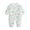 White, variant on Newborn Snap Button Romper 0-12M Cotton Blend Long Sleeve Jumpsuit Unisex Baby Bodysuit Newborn Romper