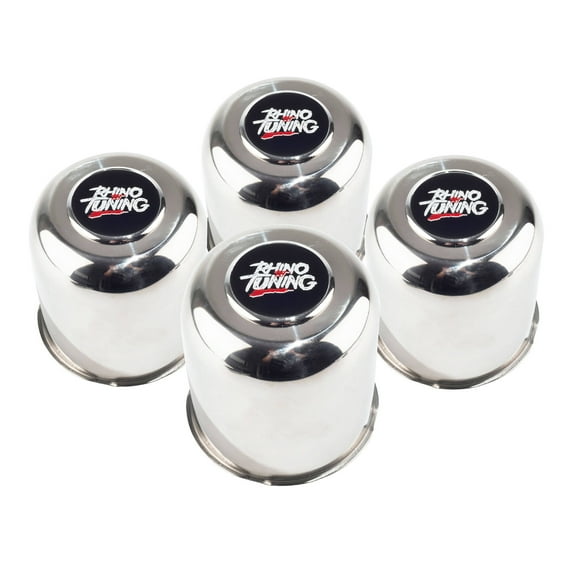 RhinoTuning 4.25” Hub Stainless 4.88 Push Through Center Caps For Trailer Wheel Center Caps Push Thru Steel 4Pcs
