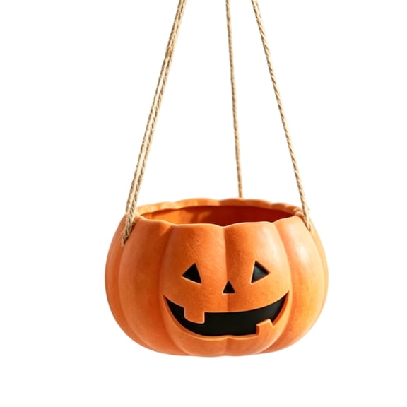 Halloween Decorations Pumpkin Planter Outdoor Yard Decor Halloween Pumpkin Flower Pot Garden Decoration Prop Spooky Scene Display for Porch Lawn Party Seasonal Decoration