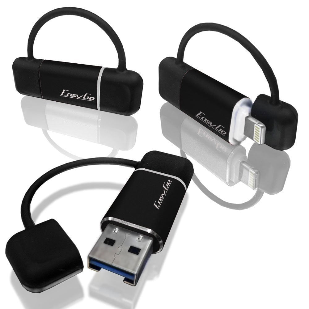 Instatek EasyGo [Apple MFi Certified] Micro SD Card Reader Adapter to