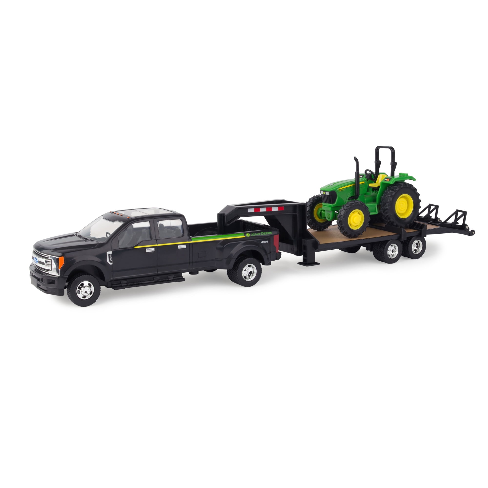 John Deere Mega Hauling Row Crop Tractor and PIckup Truck with Trailer and Gator 